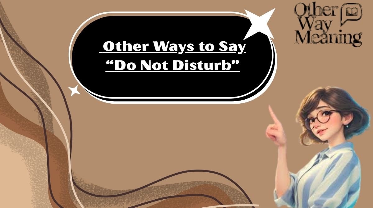 Other Ways to Say “Do Not Disturb”